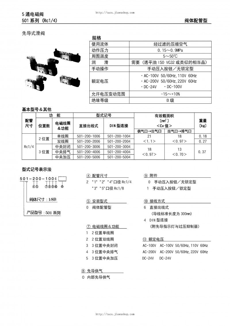 日本TACO电磁阀、双位阀选型手册（中文版）_页面_01