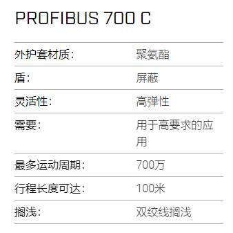 KABELSCHLEPP总线电缆PROFIBUS 700 C系列