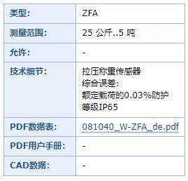 Lorenz 弯曲梁剪切力传感器F60X-6W系列