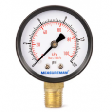 MEASUREMAN 干空气压力表0-15PSI/KP系列