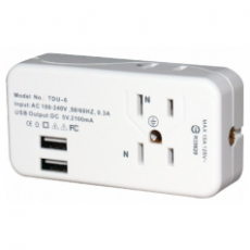 Wonpro 带 USB 充电器的多插座TDU-6系列